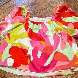 Crosby Multicolor Abstract Blouse